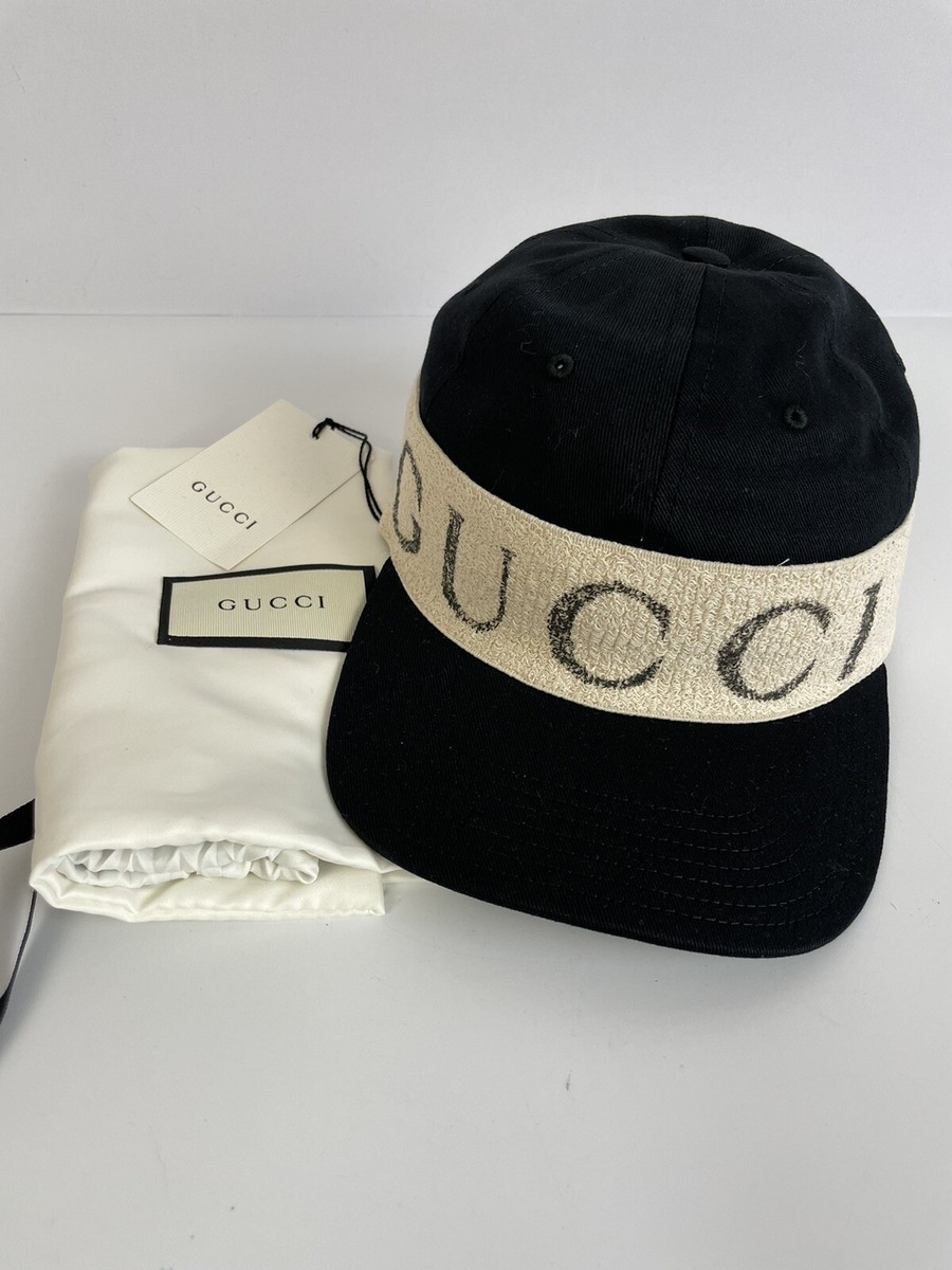 Gucci Unisex Black Canvas White Headband Cabardine Baseball  display picture 2