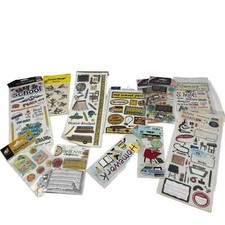 NEW Scrapbooking Stickers Embellishments Lot School Themed Clear Stamps