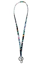 Vera Bradley Women's Signature Cotton Lanyard, Happy Blooms, One Size