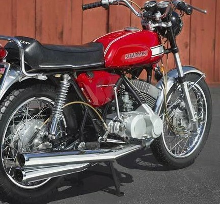 1970 Kawasaki H1 500 Fuel Tank & Side Cover Decals Pin Striping Set - CANDY RED - Picture 1 of 4