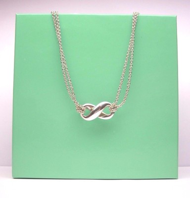 RETIRED GENUINE TIFFANY CO INFINITY PENDANT NECKLACE STERLING