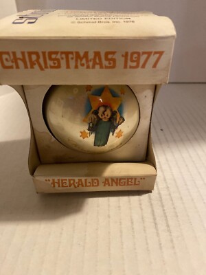 Schmid 1977 Christmas Ornament  Herald Angel   Limited Edition in box Vintage