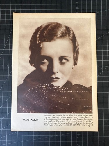 Vintage 1930s Mary Astor Portrait