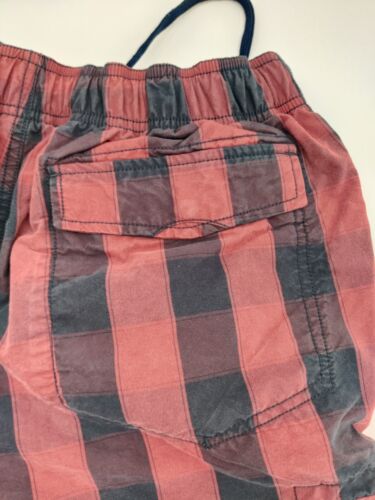 LL Bean Shorts Mens Size 32W Short Plaid Swim Trunks VTG 90s Red Black - Picture 4 of 11