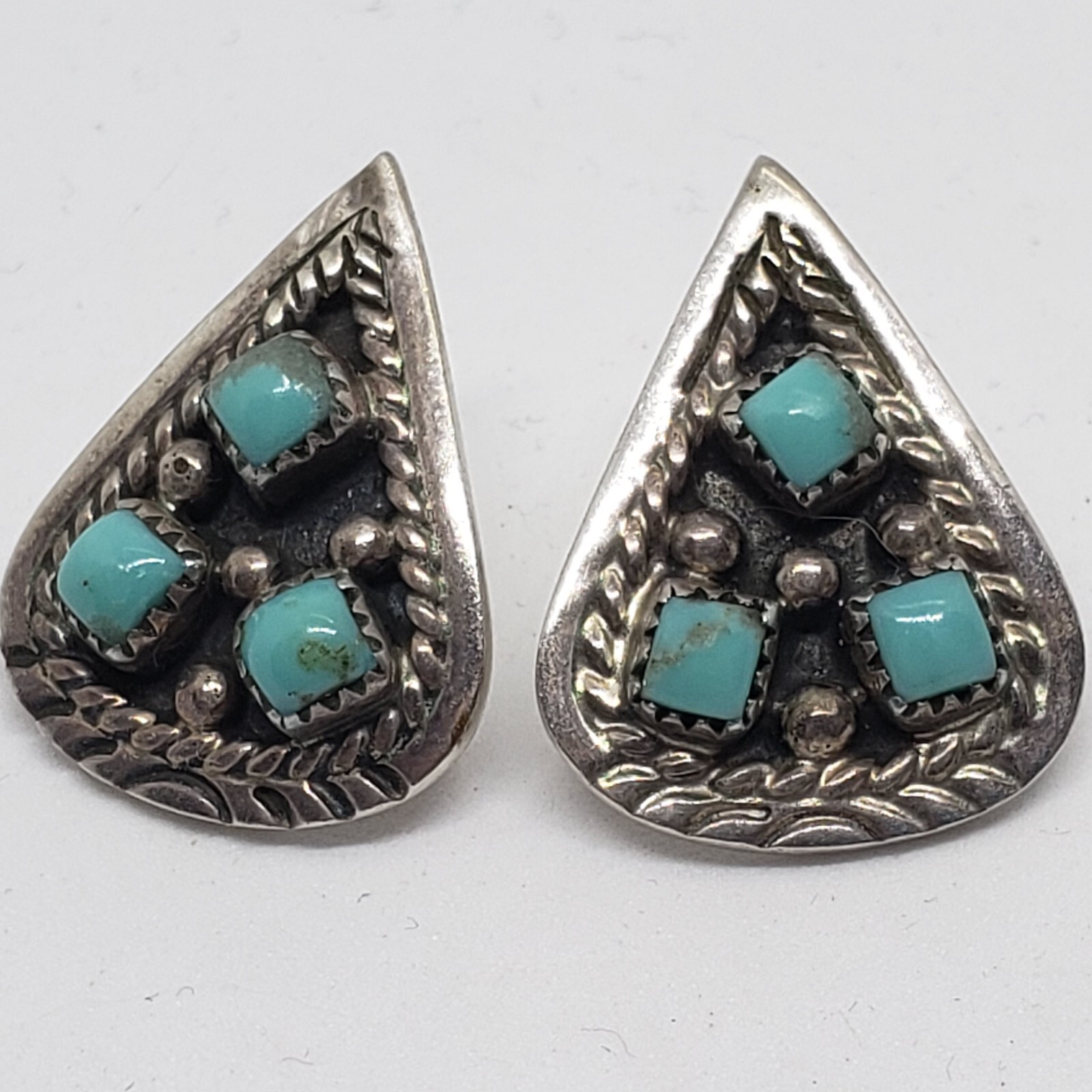 ROBERTA WHITE DOVE Navajo NATIVE AMERICAN Silver & Tu… Gem