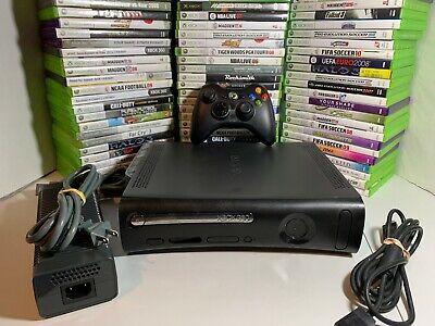 Xbox 360 Elite Black Console Bundle Controller Cable HDD 5 Video Games  Microsoft 190341986511