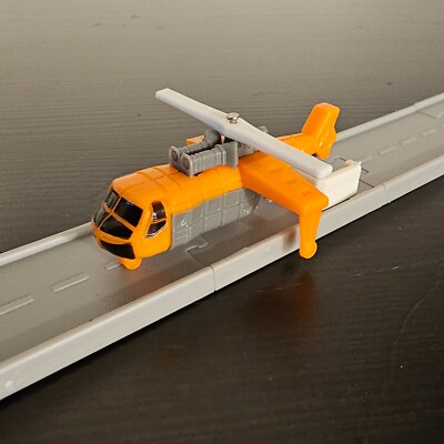 Orange Helicopter Transport NEW Road To Gold Driven Battat Pocket Micro Toy Car