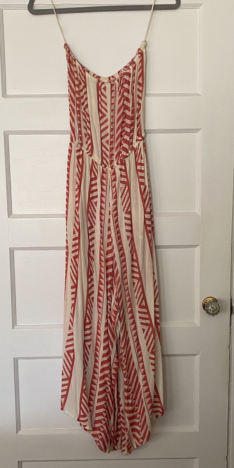 Elan Boho Gauze Strapless Wide Leg Cropped Jumpsuit Small eBay