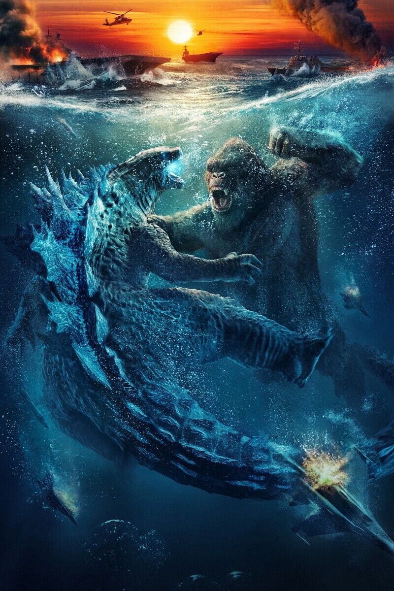 Godzilla vs. King Kong 2021 movie Film Art poster 18x12" 48x32" silk Print