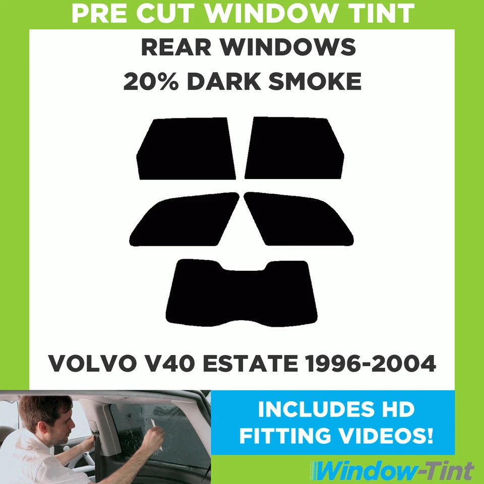 Tinte de ventana precortado trasero 20 % oscuro para Volvo V40 Estate 1996-2004 Foto 2 de 4