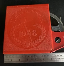 VINTAGE Soviet Reel To Reel Spool For Recording Tape In Red Plastic Box 6”