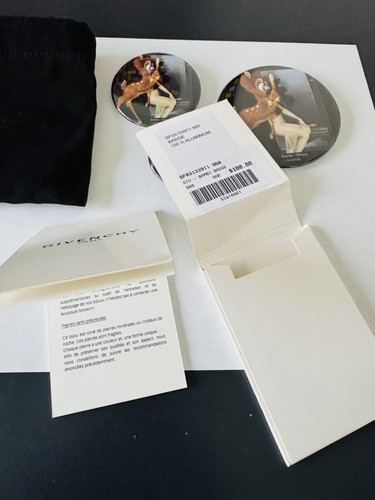 Givenchy x Bambi (Fall 2013) set of three badges pins NEW in pouch with tags - Picture 6 of 9