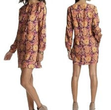 Ann Taylor Loft Paisley Print Long Sleeve Dress