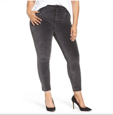 Lucky Brand Women s Plus Size Emma Legging Charcoal Gray Stretch Jeans 14W NWT