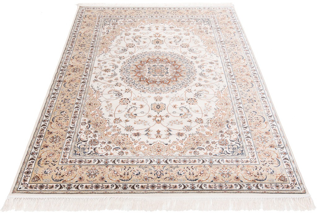 core - Nain Mahak - Beige / Noir 200 x 200 cm Tapis