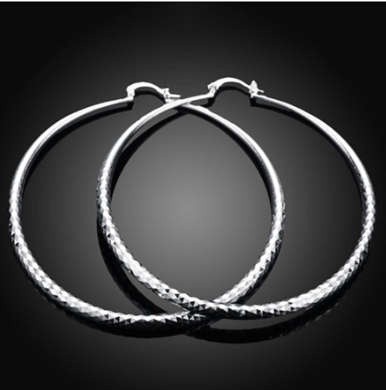 Orecchini Donna Di Argento Da 925 Sterling In CERCHI Con - Foto 4