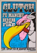 2004 Clutch & Fu Manchu - Columbus Silkscreen Concert Poster s/n by Mike Martin