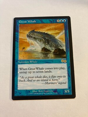 巨大鯨/Great Whale 英語版4枚セット USG MTG Great Whale - Urza's Saga (USG) MTG | eBay