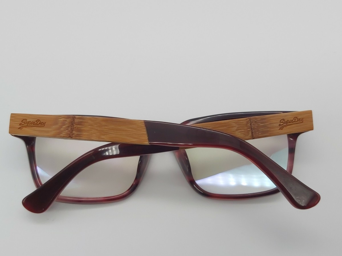 SUPERDRY SDAF 1403 eyeglasses glasses frame col:162 burgundy wood  effect NEW