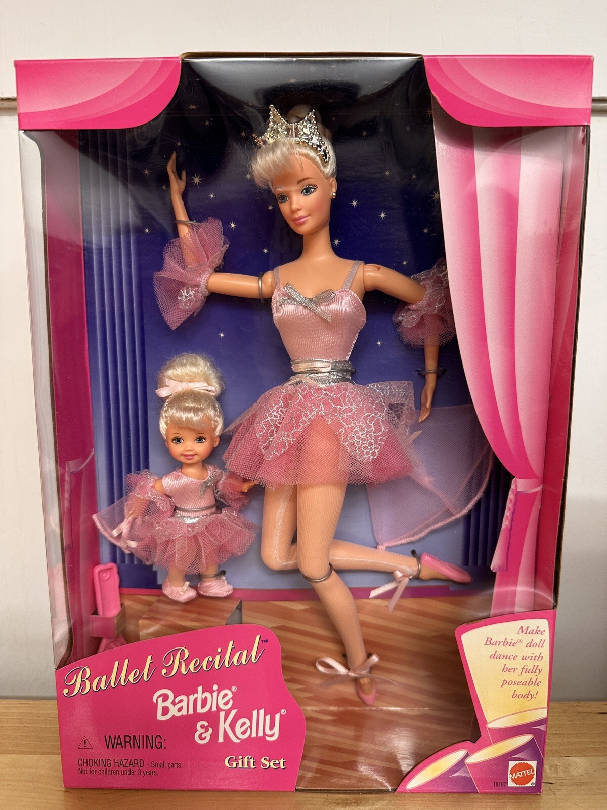Barbie & Kelly Ballet Recital Gift Set Mattel 18187  Jointed Dolls New In Box