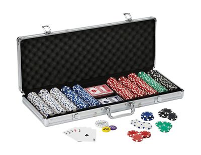 Fat Cat 11.5 Gram Texas Hold 'em Claytec Poker Chip Set with Aluminum Case, 5...