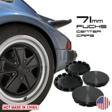 71mm Porsche Fuchs Wheels Compatible Blank Center Caps Set Of 4