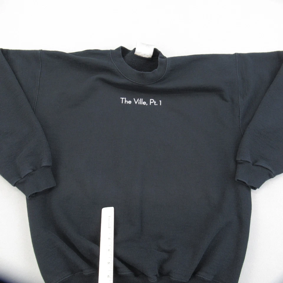 Sudadera De Colección Rap Para Hombre Grande Negra The Ville Pt 1 Y2k Años 90 Hip Hop J. Cole Foto 3 de 4