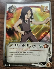 Naruto CCG 2006 Hanabi Hyuga #125 Wavy Foil 1st Edition NM