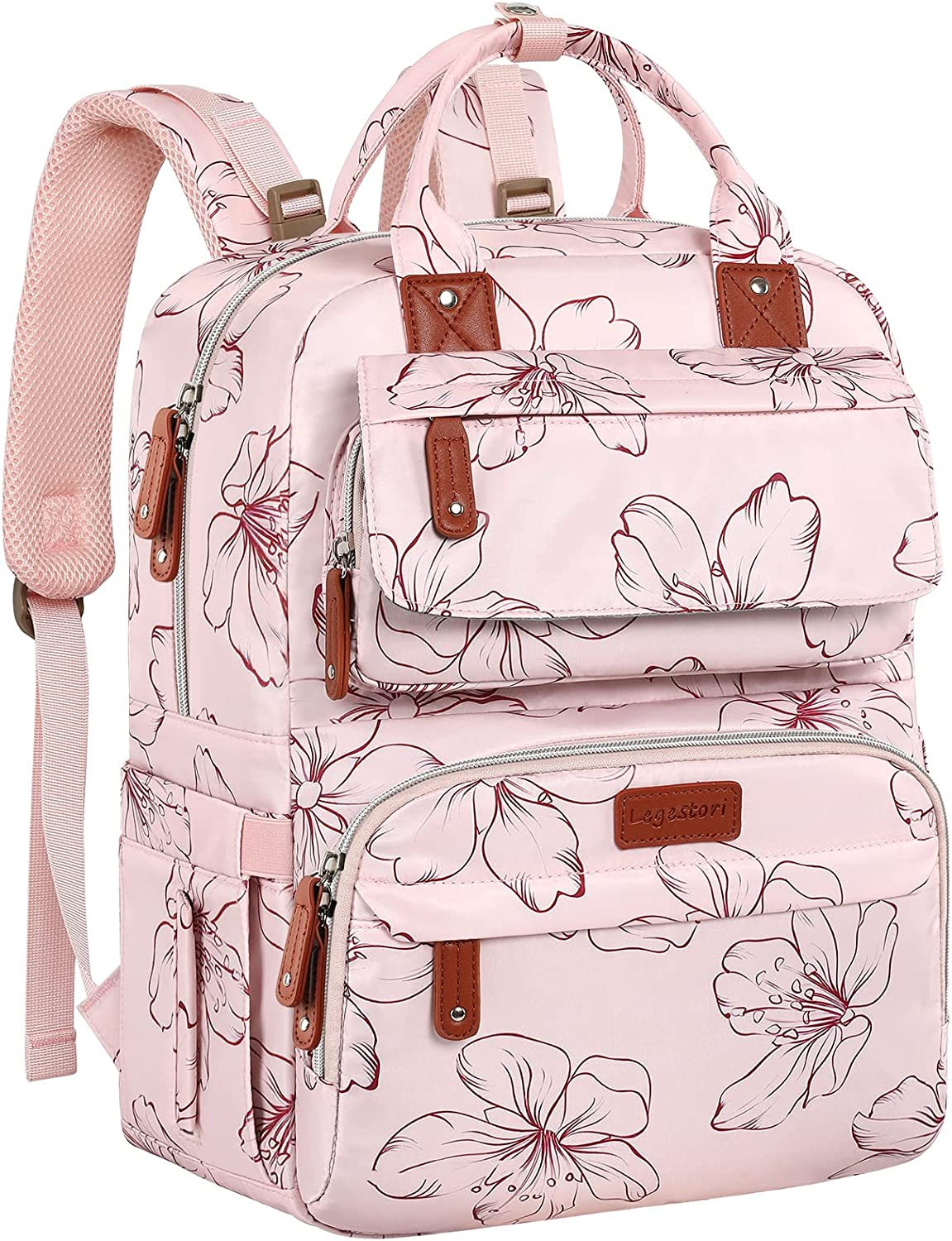 Pink Diaper Backpack for Baby Girls - Large Spacious Baby Bag Gift-image