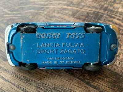 Corgi Toys 332 Lancia Fulvia Sport Zagato - Bleu - Boîte Vintage - 1960