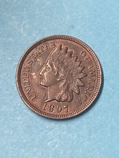 1897 Indian Head Cent - AU+ Details - As Shown! (#0128)