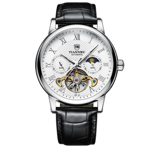 Hombre Storm Reloj Mecánico Automático Hombre Cinturón Multifuncional Sun Moon Star - Imagen 2 de 27