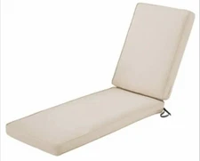 Classic Accessories Montlake Water-resistant Patio Chaise Lounge Cushion - Beige