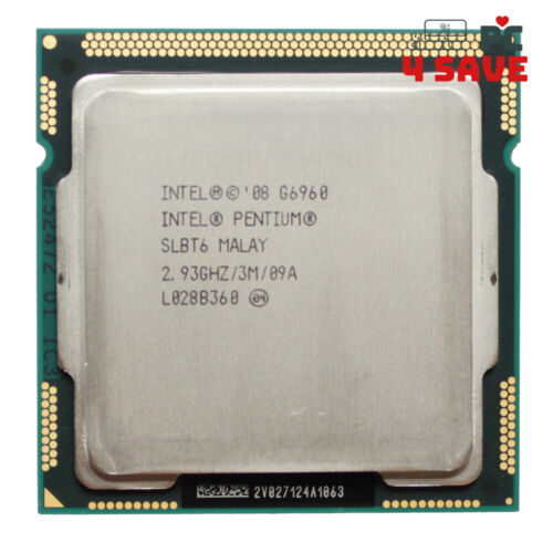Intel Pentium Dual-Core G6960 SLBT6 2.9GHz 3MB LGA1156 Desktop Processor CPU 73W - Picture 1 of 2