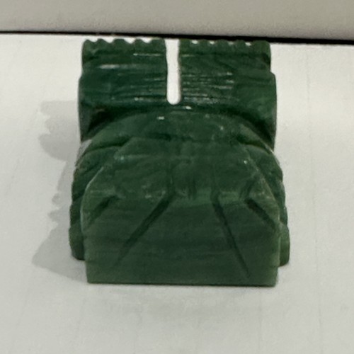 Vintage Statue Figurine Carved Stone Green Mayan Aztec 3" Tall Replacement Chess - Picture 10 of 11