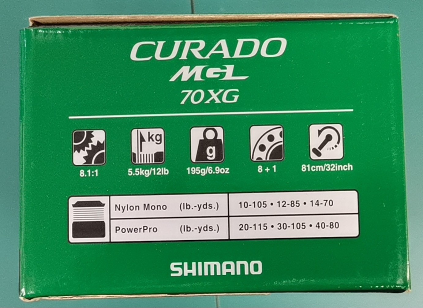 Shimano Curado MGL 70 Low Profile Baitcast Reel with 8+1 Bearings & 8.1:1 Gear