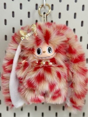 NEW Custom Made MONSTERS STRAWBERRY RED PINK TAN Bunny Rabbit Plush Doll