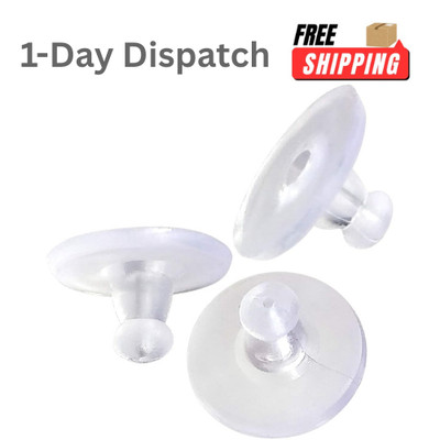 Silicone Earring Backs Clear Rubber 100 Pack Earring Safety Back Stopper