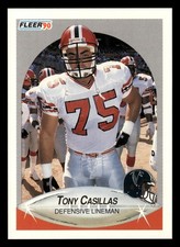 Tony Casillas 1990 Fleer #372 Atlanta Falcons FOOTBALL *075