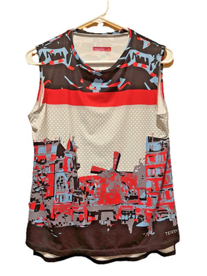Terry Cycling Sleeveless Woman s Shirt Medium Colorful Vibrant