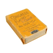 Deck Of Congress Playing Cards #606 Rockwood Native Indian In Yellow Box