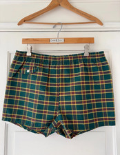Vtg 50s 60s Swim Trunks Sun-Dek California Plaid Med 32-34 San Francisco Shorts