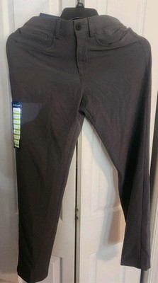 Mens Haggar Active Series Dress pants Slim Fit 30W X 32L NWT!! Dark Gray 