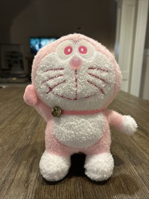 Doraemon Pink Plush-Glitter Pink Nose-Bell Collar-Pink Heart-Suction Cup-Japan