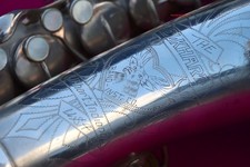   The Elkhart   Deer/Elk engrave Alto Sax SILVER - as is - Buescher /20A 