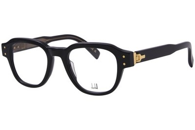 Dunhill DU0048O 001 Eyeglasses Men's Black Full Rim Round Shape 49mm