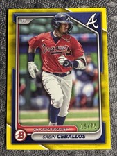 2024 Bowman Prospects Sabin Ceballos #BP-130 Yellow /75