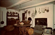 Colonial Kitchen ~ Senate House ~ Kingston New York ~ 1950s-60s vintage postcard