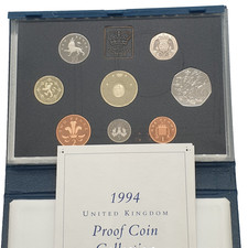 1994 Royal Mint UK Proof Coin Collection QEII Boxed Set with Certificate