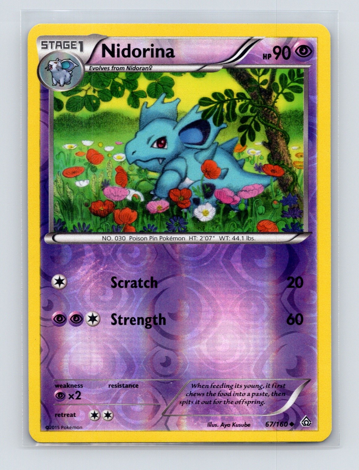 Pokémon TCG Nidorina 67/160 XY - Primal Clash Reverse Holo LP